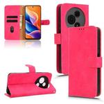 For TCL 605 Skin Feel Magnetic Flip Leather Phone Case(Rose Red)