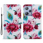 For Blackview A53 Pro Painted Pattern Horizontal Flip Leather Phone Case(Peacock Flower)