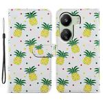 For Xiaomi Redmi 13C 4G Painted Pattern Horizontal Flip Leather Phone Case(Pineapple)