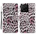 For Xiaomi 13T 5G Painted Pattern Horizontal Flip Leather Phone Case(Leopard)