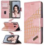 For Huawei P30 Lite Matching Color Crocodile Texture Horizontal Flip PU Leather Case with Holder & Card Slots & Wallet(Rose Gold)