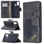 For Huawei P smart 2020 Matching Color Crocodile Texture Horizontal Flip PU Leather Case with Holder & Card Slots & Wallet(Black)