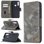For Huawei P Smart Z Matching Color Crocodile Texture Horizontal Flip PU Leather Case with Holder & Card Slots & Wallet(Grey)