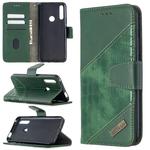 For Huawei P Smart Z Matching Color Crocodile Texture Horizontal Flip PU Leather Case with Holder & Card Slots & Wallet(Green)