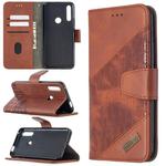 For Huawei P Smart Z Matching Color Crocodile Texture Horizontal Flip PU Leather Case with Holder & Card Slots & Wallet(Brown)