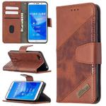 For Huawei Y5 (2018) Matching Color Crocodile Texture Horizontal Flip PU Leather Case with Holder & Card Slots & Wallet(Brown)