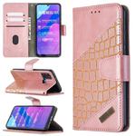 For Huawei Honor 9A Matching Color Crocodile Texture Horizontal Flip PU Leather Case with Holder & Card Slots & Wallet(Rose Gold)