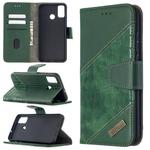 For Huawei Honor 9X Lite Matching Color Crocodile Texture Horizontal Flip PU Leather Case with Holder & Card Slots & Wallet(Green)