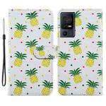 For TCL 40 SE Painted Pattern Horizontal Flip Leather Phone Case(Pineapple)