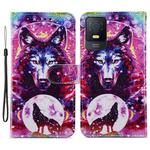 For TCL 403 Painted Pattern Horizontal Flip Leather Phone Case(Wolf Totem)