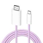 4K 30Hz USB-C / Type-C to HDMI HD Adapter Cable, Length: 1.8m(Purple)