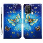 For ZTE Blade A52 Painted Pattern Horizontal Flip Leather Phone Case(Butterfly)