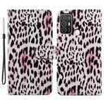For ZTE Blade A52 Painted Pattern Horizontal Flip Leather Phone Case(Leopard)