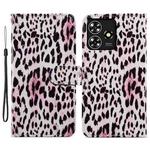 For ZTE Blade A73 4G Painted Pattern Horizontal Flip Leather Phone Case(Leopard)