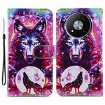 For ZTE Blade A73 5G Painted Pattern Horizontal Flip Leather Phone Case(Wolf Totem)