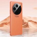 For vivo X100 GKK Precision Hole Ultra-thin Full Coverage Leather Phone Case(Orange)