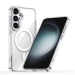 For Samsung Galaxy S24+ 5G MagSafe Magnetic Clear Phone Case(White)