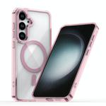 For Samsung Galaxy S24+ 5G MagSafe Magnetic Clear Phone Case(Pink)