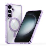 For Samsung Galaxy S25+ 5G MagSafe Magnetic Clear Phone Case(Purple)
