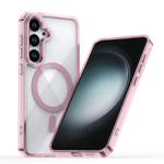 For Samsung Galaxy S25+ 5G MagSafe Magnetic Clear Phone Case(Pink)