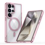 For Samsung Galaxy S25 Ulltra 5G MagSafe Magnetic Clear Phone Case(Pink)