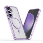 For Samsung Galaxy S23 FE 5G MagSafe Magnetic Clear Phone Case(Purple)