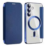 For Samsung Galaxy S24+ 5G MagSafe Magnetic RFID Anti-theft Leather Phone Case(Royal Blue)