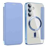 For Samsung Galaxy S24+ 5G MagSafe Magnetic RFID Anti-theft Leather Phone Case(Sierra Blue)