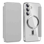 For Samsung Galaxy S24+ 5G MagSafe Magnetic RFID Anti-theft Leather Phone Case(Grey)