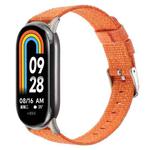 For Xiaomi Mi Band 8 Nylon Canvas Watch Band(Orange)