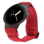 For Google Pixel Watch 2 / Pixel Watch 20mm Wave Braided Nylon Watch Band(Red)