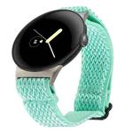 For Google Pixel Watch 2 / Pixel Watch 20mm Wave Braided Nylon Watch Band(Teal)