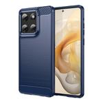 For Motorola Moto G Stylus 5G 2025 Carbon Fiber Brushed Texture TPU Phone Case(Blue)