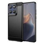 For Motorola Edge 60 Fusion Carbon Fiber Brushed Texture TPU Phone Case(Black)