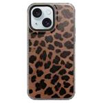 For iPhone 15 Plus Dual-sided IMD Leopard Print PC + TPU Phone Case