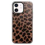 For iPhone 12 Dual-sided IMD Leopard Print PC + TPU Phone Case