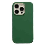 For iPhone 12 Pro Electroplated Metal Lens Frame Design MagSafe Silicone Phone Case(Dark Green)