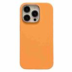 For iPhone 13 Pro Max Electroplated Metal Lens Frame Design MagSafe Silicone Phone Case(Orange)