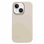 For iPhone 14 Electroplated Metal Lens Frame Design MagSafe Silicone Phone Case(White)