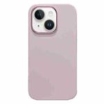 For iPhone 14 Plus Electroplated Metal Lens Frame Design MagSafe Silicone Phone Case(Purple)
