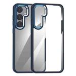 For Samsung Galaxy S25+ 5G Anti-fingerprint Highly Transparent PC Phone Case(Blue)