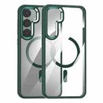 For Samsung Galaxy S25 5G MagSafe Anti-fingerprint Highly Transparent PC Phone Case(Green)