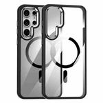 For Samsung Galaxy S25 Ultra 5G MagSafe Anti-fingerprint Highly Transparent PC Phone Case(Black)