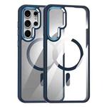 For Samsung Galaxy S25 Ultra 5G MagSafe Anti-fingerprint Highly Transparent PC Phone Case(Blue)