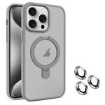 For iPhone 15 Pro MagSafe Magnetic Holder Phone Case(Grey)