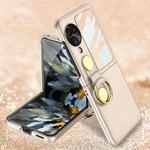 For OPPO Find N3 Flip GKK Integrated Ultra-thin Rotating Ring Full Coverage Phone Case(Gold)