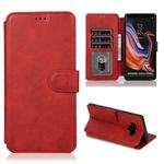 For Samsung Galaxy Note9 Calf Texture Magnetic Buckle Horizontal Flip Leather Case with Holder & Card Slots & Wallet & Photo Frame(Red)