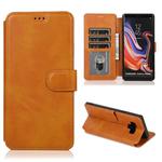 For Samsung Galaxy Note9 Calf Texture Magnetic Buckle Horizontal Flip Leather Case with Holder & Card Slots & Wallet & Photo Frame(Khaki)