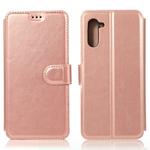 For Samsung Galaxy Note 10 Calf Texture Magnetic Buckle Horizontal Flip Leather Case with Holder & Card Slots & Wallet & Photo Frame(Rose Gold)