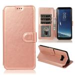 For Samsung Galaxy S8 Plus Calf Texture Magnetic Buckle Horizontal Flip Leather Case with Holder & Card Slots & Wallet & Photo Frame(Rose Gold)